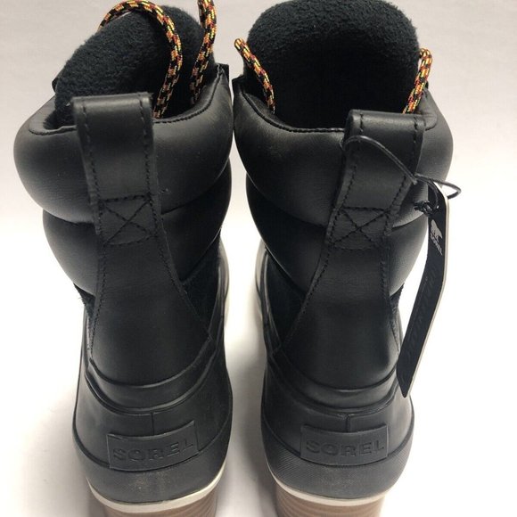 Sorel Women’s Slimpack III Hiker, Black Leather Waterproof Boots, Size 11M - Picture 4 of 6